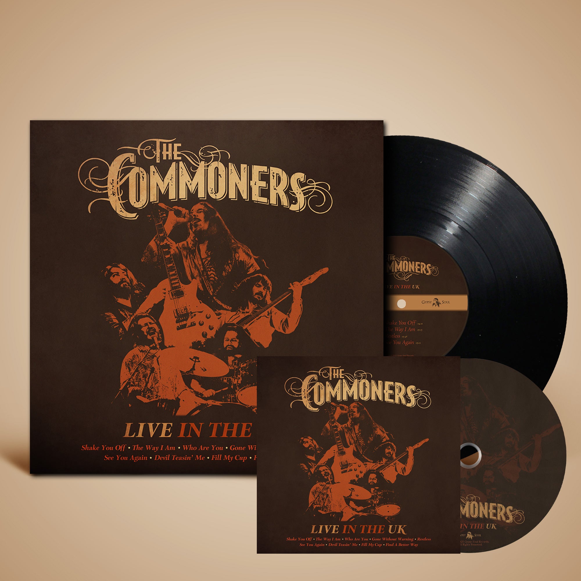 A CD and Vinyl LP Set for The Commoners - Live in the UK