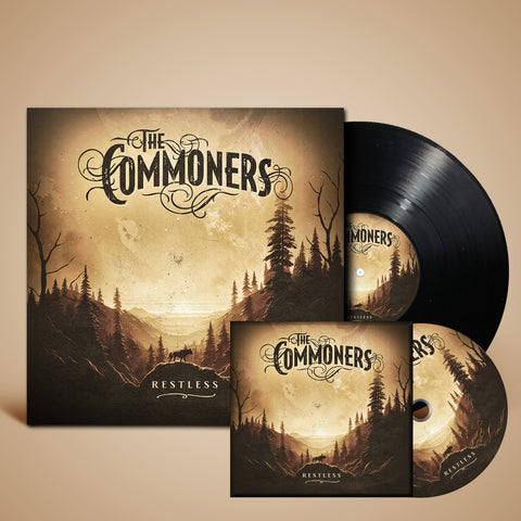 The Commoners – Restless CD and vinyl LP bundle album covers.